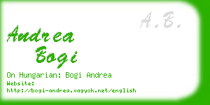 andrea bogi business card